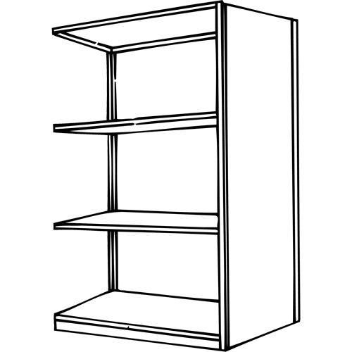 Interlok Shelving Unit, Steel, Boltless, 800 lbs. Capacity, 36" W x 76" H x 24" D Fastek