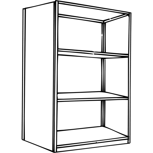 Interlok Shelving Unit, Steel, Boltless, 800 lbs. Capacity, 36" W x 76" H x 24" D Fastek