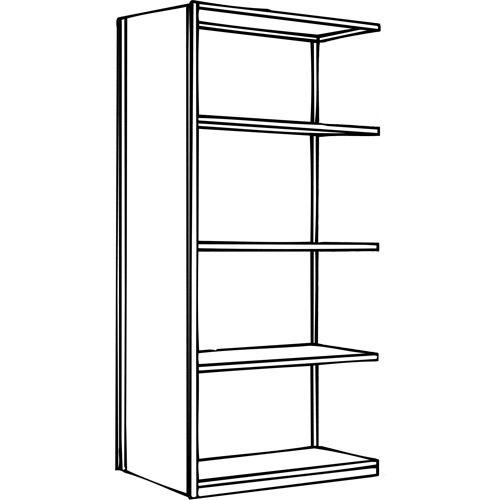 Interlok Shelving Unit, Steel, Boltless, 800 lbs. Capacity, 36" W x 100" H x 24" D Fastek