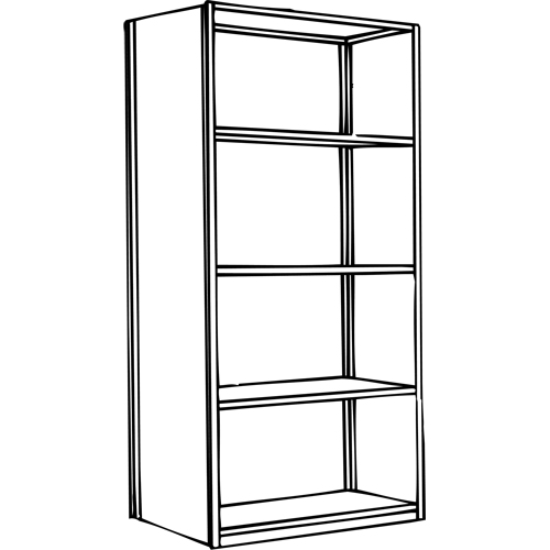 Interlok Shelving Unit, Steel, Boltless, 800 lbs. Capacity, 36" W x 100" H x 24" D Fastek