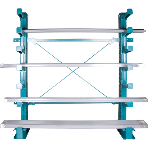 Cantilever Bar-Stock Racking - Regular-Duty, Single Sided, 14" Arm, 36" W x 84" H Fastek