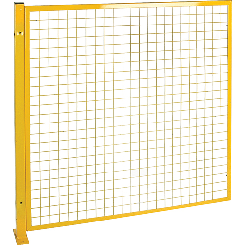 Mesh Style Perimeter Guard, 4' H x 4' W, Yellow Fastek