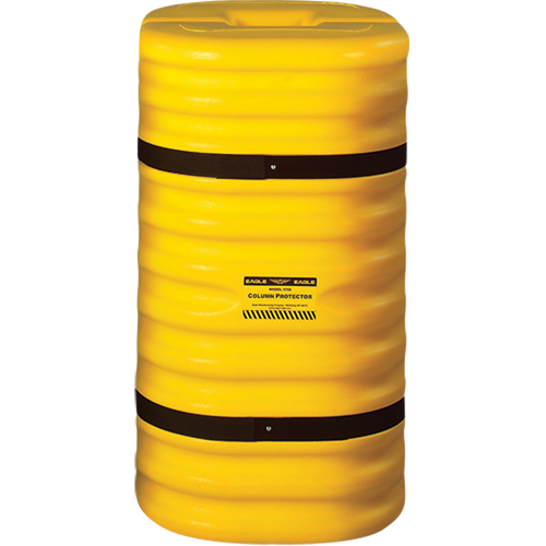 Column Protector, 12" x 12" Inside Opening, 24" L x 24" W x 42" H, Yellow Fastek