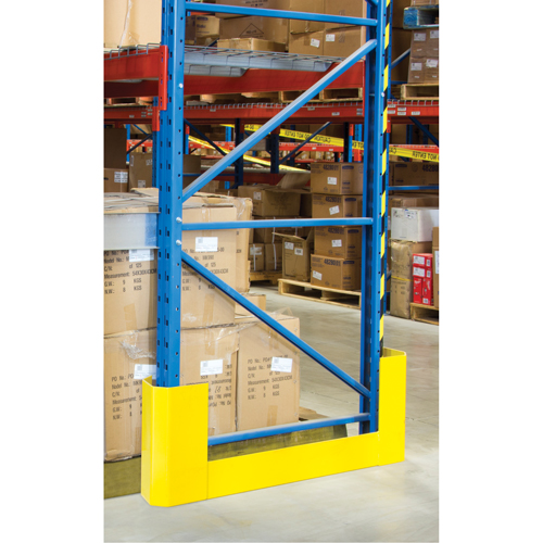 Racking Aisle Protectors, 3" W x 47" L x 16" H, Safety Yellow Fastek