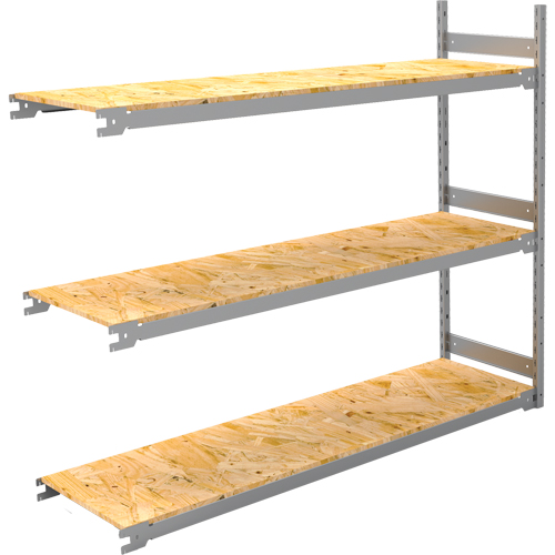 Wide Span Record Storage Shelving, Steel, 3 Shelves, 72" W x 18" D x 60" H, Add-On Kit Fastek