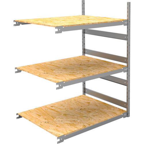 Wide Span Record Storage Shelving, Steel, 3 Shelves, 42" W x 32" D x 60" H, Add-On Kit Fastek