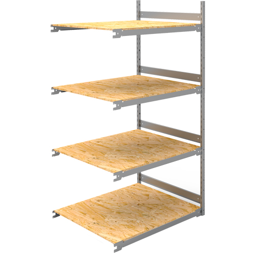Wide Span Record Storage Shelving, Steel, 4 Shelves, 42" W x 32" D x 84" H, Add-On Kit Fastek