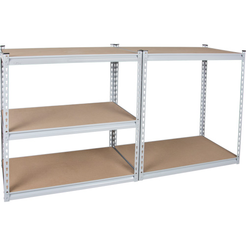 Heavy-Duty Shelving, Steel, Boltless, 1200 lbs. Capacity, 36" W x 72" H x 18" D Fastek