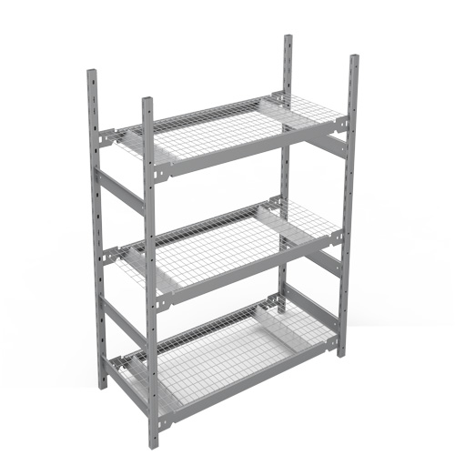 Wide Span Storage Shelving, Steel, Boltless, 1340 lbs. Capacity, 42" W x 60" H x 18" D Fastek