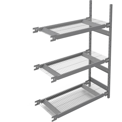 Wide Span Storage Shelving, Steel, Boltless, 1340 lbs. Capacity, 42" W x 60" H x 18" D Fastek