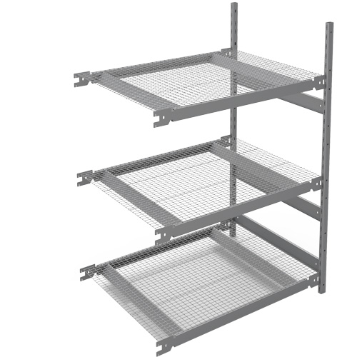 Wide Span Storage Shelving, Steel, Boltless, 1340 lbs. Capacity, 42" W x 60" H x 32" D Fastek