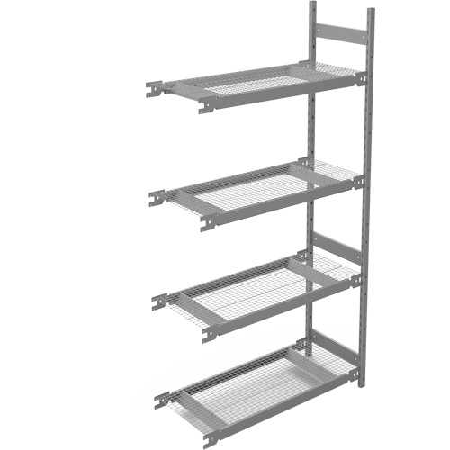 Wide Span Storage Shelving, Steel, Boltless, 1340 lbs. Capacity, 42" W x 84" H x 18" D Fastek