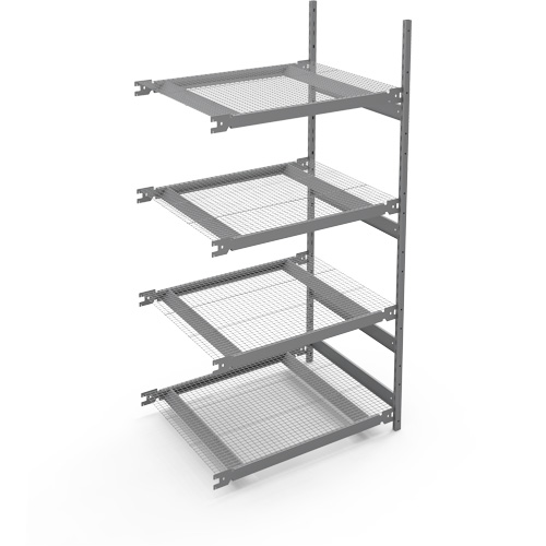 Wide Span Storage Shelving, Steel, Boltless, 1340 lbs. Capacity, 42" W x 84" H x 32" D Fastek