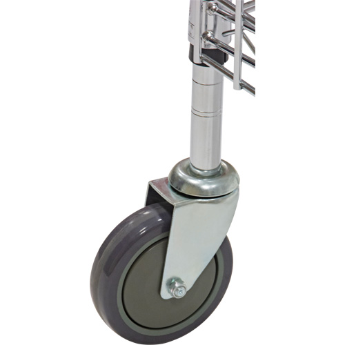 Security Cart, Chrome Plated, 48" x 69" x 24", 500 lbs. Capacity Fastek