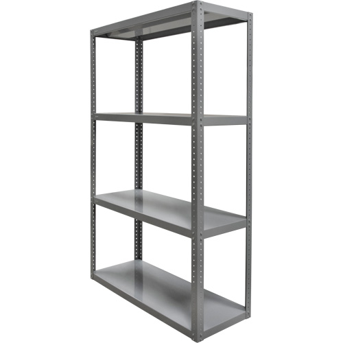 Heavy-Duty Shelving, Steel, Bolted, 3000 lbs. Capacity, 36" W x 72" H x 18" D Fastek