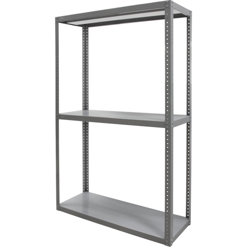 Heavy-Duty Shelving, Steel, Bolted, 3000 lbs. Capacity, 36" W x 72" H x 24" D Fastek