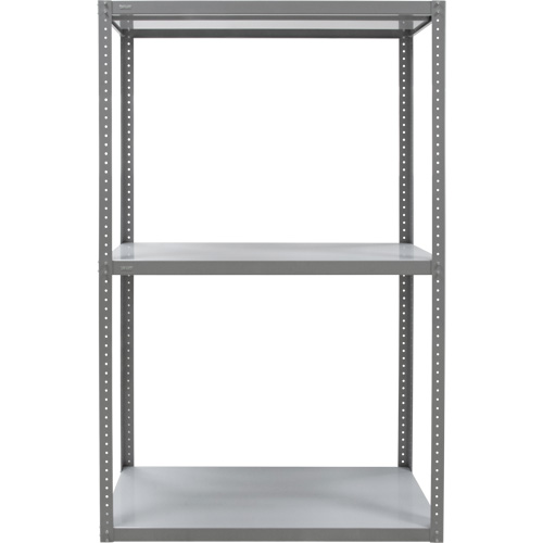 Heavy-Duty Shelving, Steel, Bolted, 3000 lbs. Capacity, 36" W x 72" H x 24" D Fastek