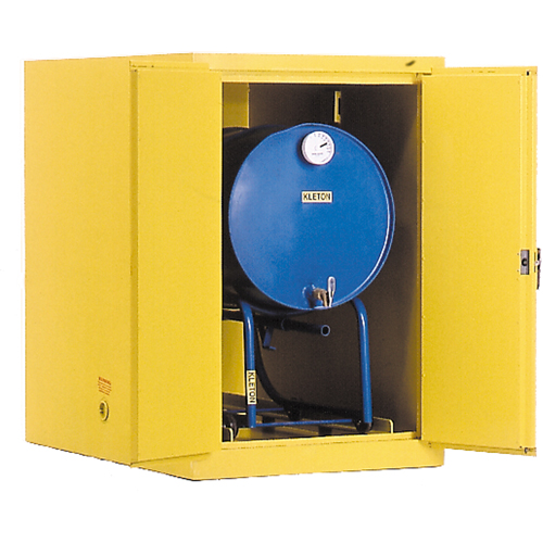 Drum Safety Cabinets, 400 lbs. Cap., Yellow Fastek