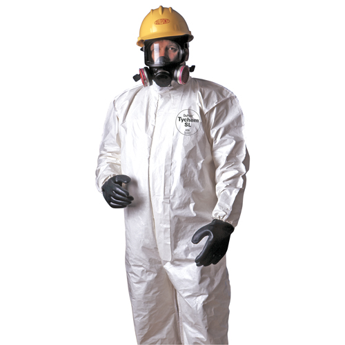 Tychem&reg; 4000 Coveralls, Large, White Fastek