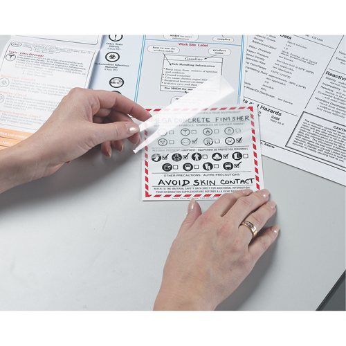 OTS WHMIS Labels, Vinyl, Sheet, 6" L x 3" W Fastek