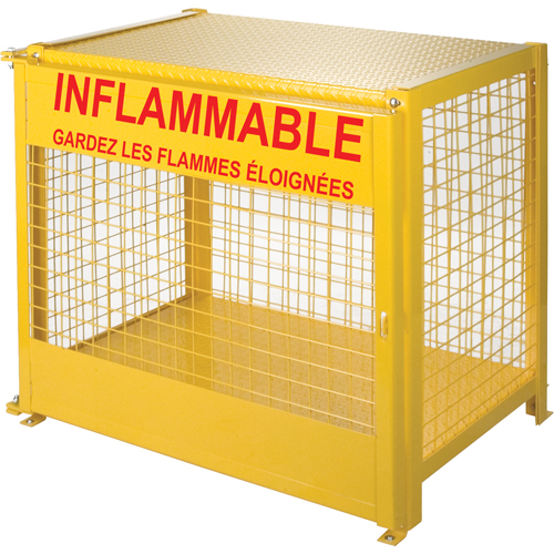 Armoires pour cylindres &agrave; gaz, nbre de bouteilles: 6, 44" , 30" , 37" , Jaune Fastek