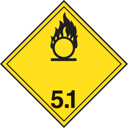 &eacute;tiquettes d'exp&eacute;dition TMD, Classe 5,1, Substances oxydantes, Papier Fastek