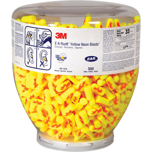 E-A-Rsoft Yellow Neons Earplugs, Bulk - Canister Fastek