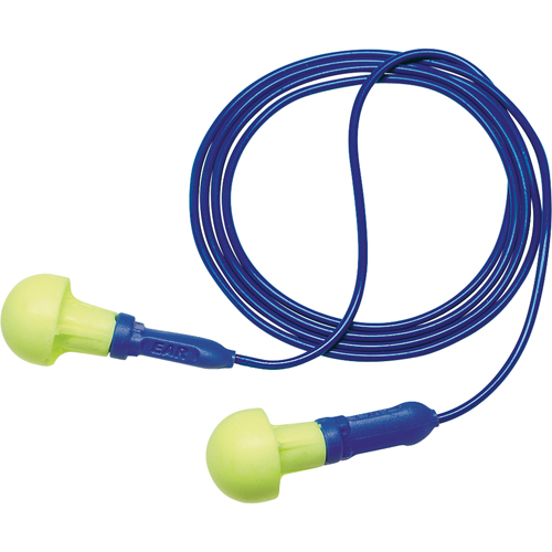 Bouchons d'oreilles d&eacute;tectables E-A-R Push-ins, Avec cordon, Taille unique, Vrac - Sac en poly, NRR dB NRR 28 dB Fastek