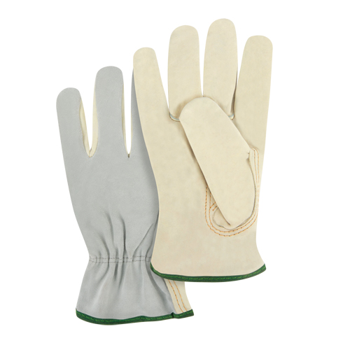 Split Back Driver's Gloves, Medium, Grain Cowhide Palm Fastek