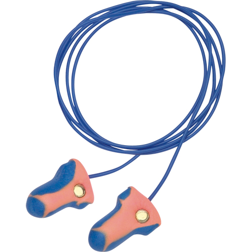 Howard Leight Laser-Trak Single-Use Detectable Earplugs, Pair - Polybag, Corded Fastek