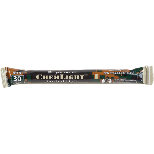 6" Cyalume&reg; Lightsticks, White, 30 mins. Duration Fastek