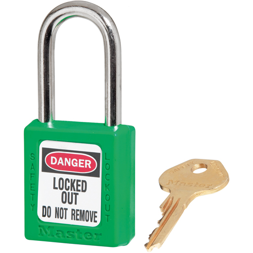 Zenex Padlocks, Safety Padlock, Keyed Different, Thermoplastic, 1-1/2" Width Fastek