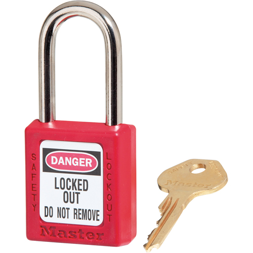 Zenex Padlocks, Safety Padlock, Keyed Different, Thermoplastic, 1-1/2" Width Fastek