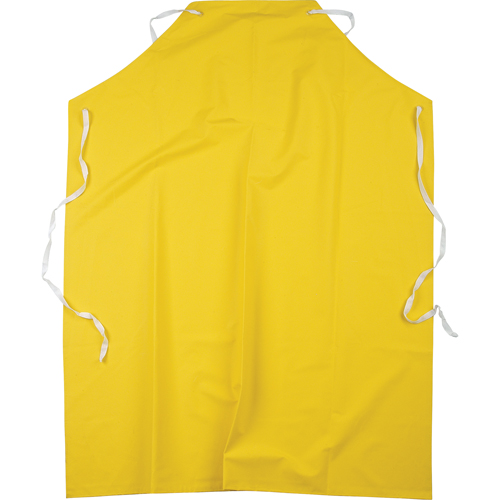 Flame Resistant Aprons, Polyester/PVC, 48" L x 36" W, Yellow Fastek
