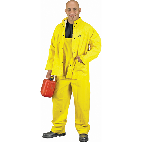 Lightweight Flame Retardant Rainsuit, Large, High Visibility Yellow Fastek