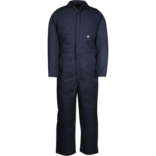 Insulated Coveralls, Men's, Navy Blue, Size Medium Fastek