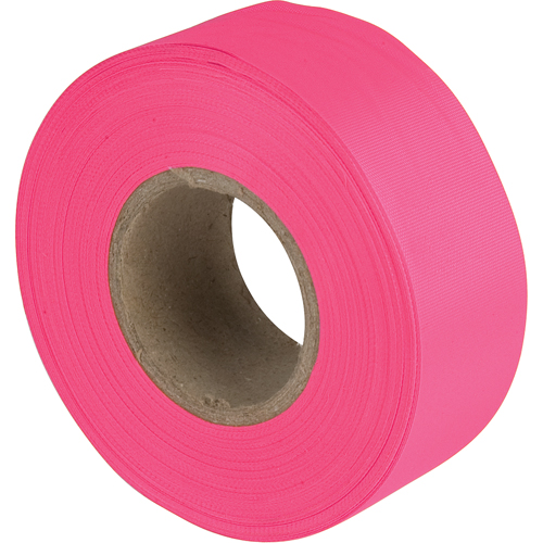 Flagging Tape, 1.1875" W x 150' L, Fluorescent Pink Fastek