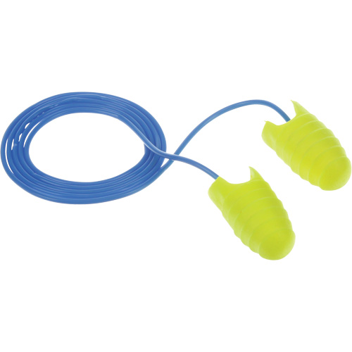 Bouchons d'oreilles avec anneaux de retenue E-A-Rsoft, Vrac - Sac en poly, Grand, Avec cordon Fastek