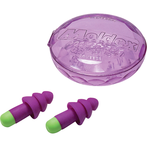 Rockets&reg; Reusable Earplugs, Uncorded, Bulk - Plastic Case, 27 dB NRR, One-Size Fastek