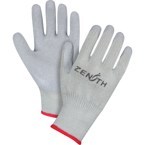 Gants enduits &agrave; doublure confortable en caoutchouc naturel, 9/Grand, R&ecirc;vetement Latex de caoutchouc, Calibre 10, Enveloppe en Polyester/Coton Fastek
