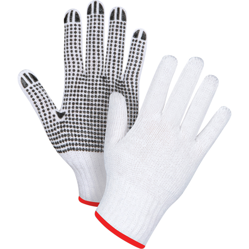 Dotted String Knit Gloves, Poly/Cotton, Single Sided, 7 Gauge, Small Fastek