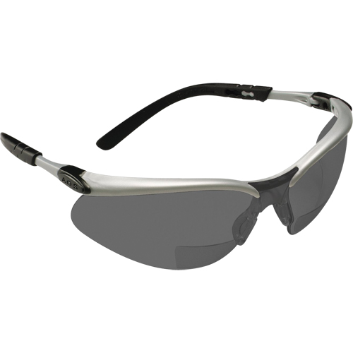 Lunettes de s&eacute;curit&eacute; BX avec verres de lecture, Antibu&eacute;e, Grise/fum&eacute;e, Dioptrie 2,5 Fastek