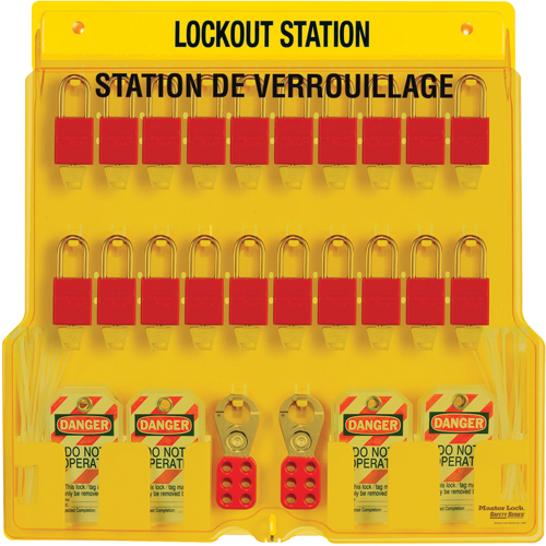 Station de verrouillage, Cadenas Aluminium, Capacit&eacute; de 20, Cadenas Compris Fastek