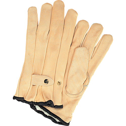 Gants de cordeur doubl&eacute;s pour l'hiver, Petit, Paume Cuir fleur de vache, Doubleure Molleton Fastek