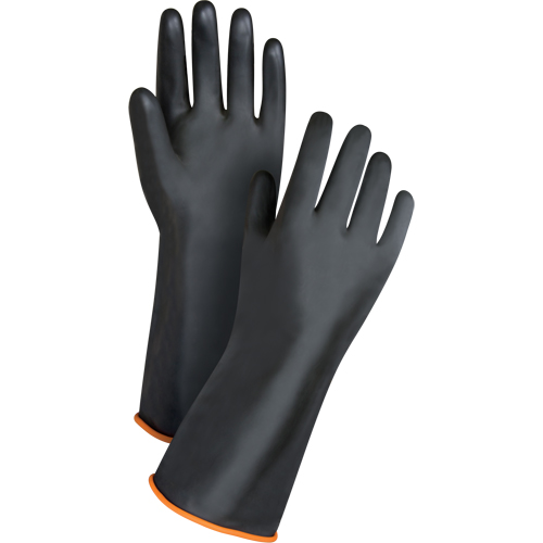 Gants de poids lourd pour la manipulation de produits chimiques, Taille Grand/9, 14" lo, Latex de caoutchouc, 30 mils Fastek