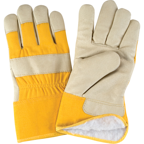 Winter-Lined Fitters Gloves, Large, Grain Pigskin Palm, Boa Inner Lining Fastek