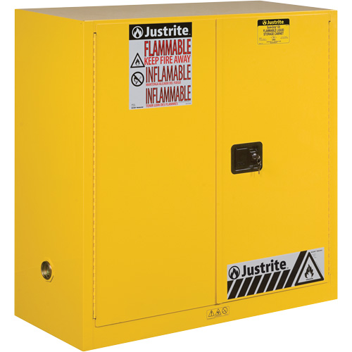Sure-Grip&reg; Ex Flammable Storage Cabinets, 30 gal., 2 Door, 43" W x 44" H x 18" D Fastek