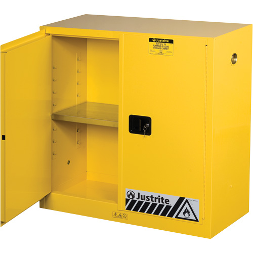 Sure-Grip&reg; Ex Flammable Storage Cabinets, 30 gal., 2 Door, 43" W x 44" H x 18" D Fastek