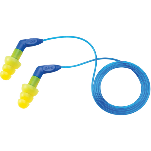 Bouchons d'oreilles r&eacute;utilisables E-A-R UltraFit, Avec cordon, Vrac - Sac en poly, 27 dB NRR, Taille unique Fastek