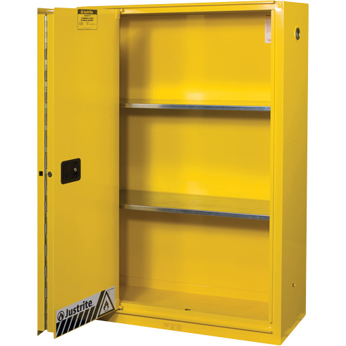 Sure-Grip&reg; Ex Flammable Storage Cabinets, 45 gal., 1 Door, 43" W x 65" H x 18" D Fastek